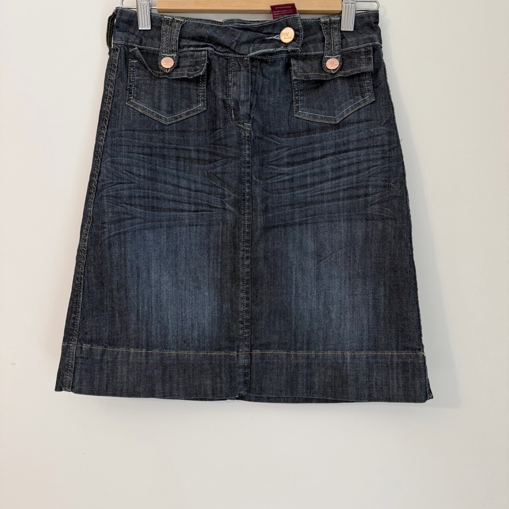 Denim Skirt in Dark Blue brand RW&Co,  size 26 Waist